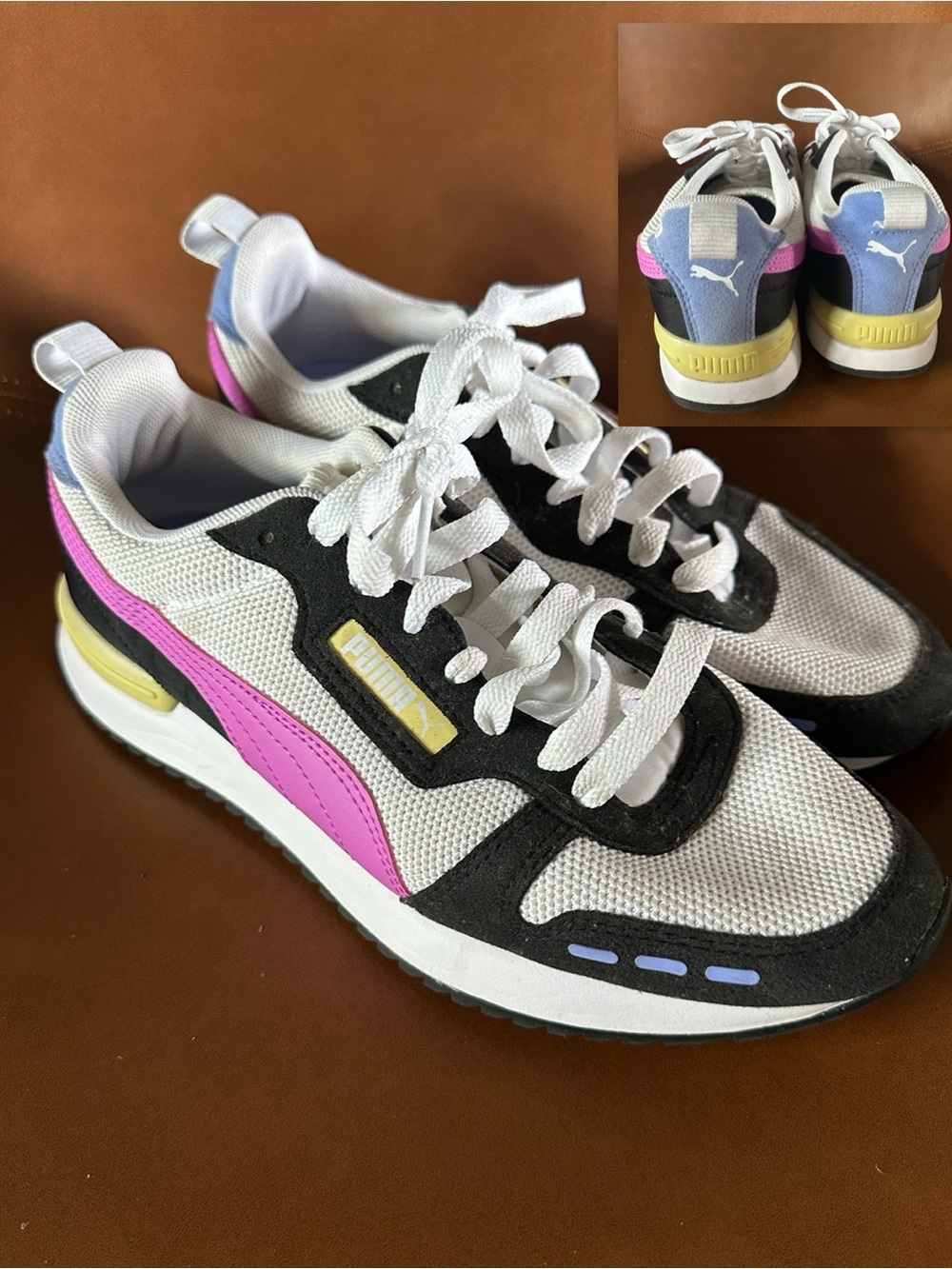 Puma R78 Women’s Size 10 Retro Colorblock Sneakers White Pink Yellow Blue